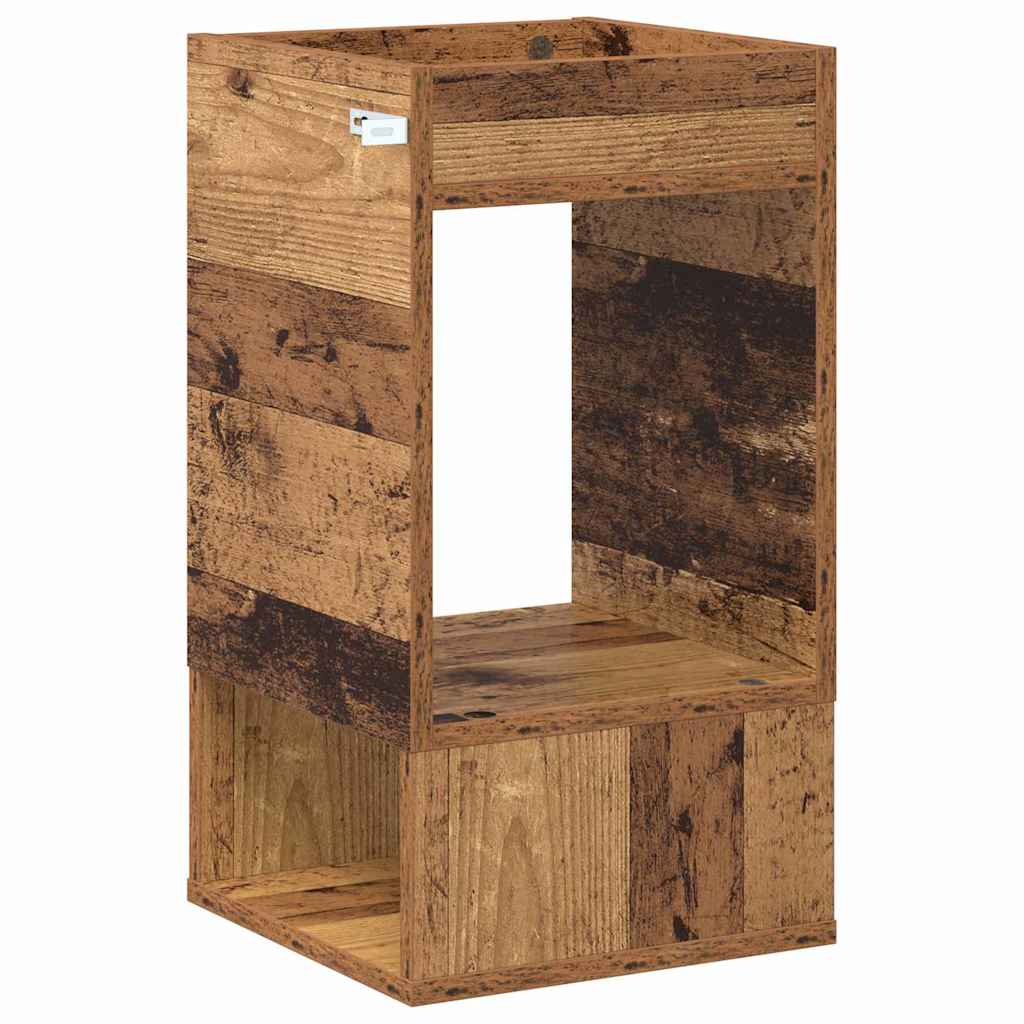 vidaXL End Table 2 pcs Παλιό ξύλο 30 x 30 x 56 εκ. Επεξεργασμένο ξύλο