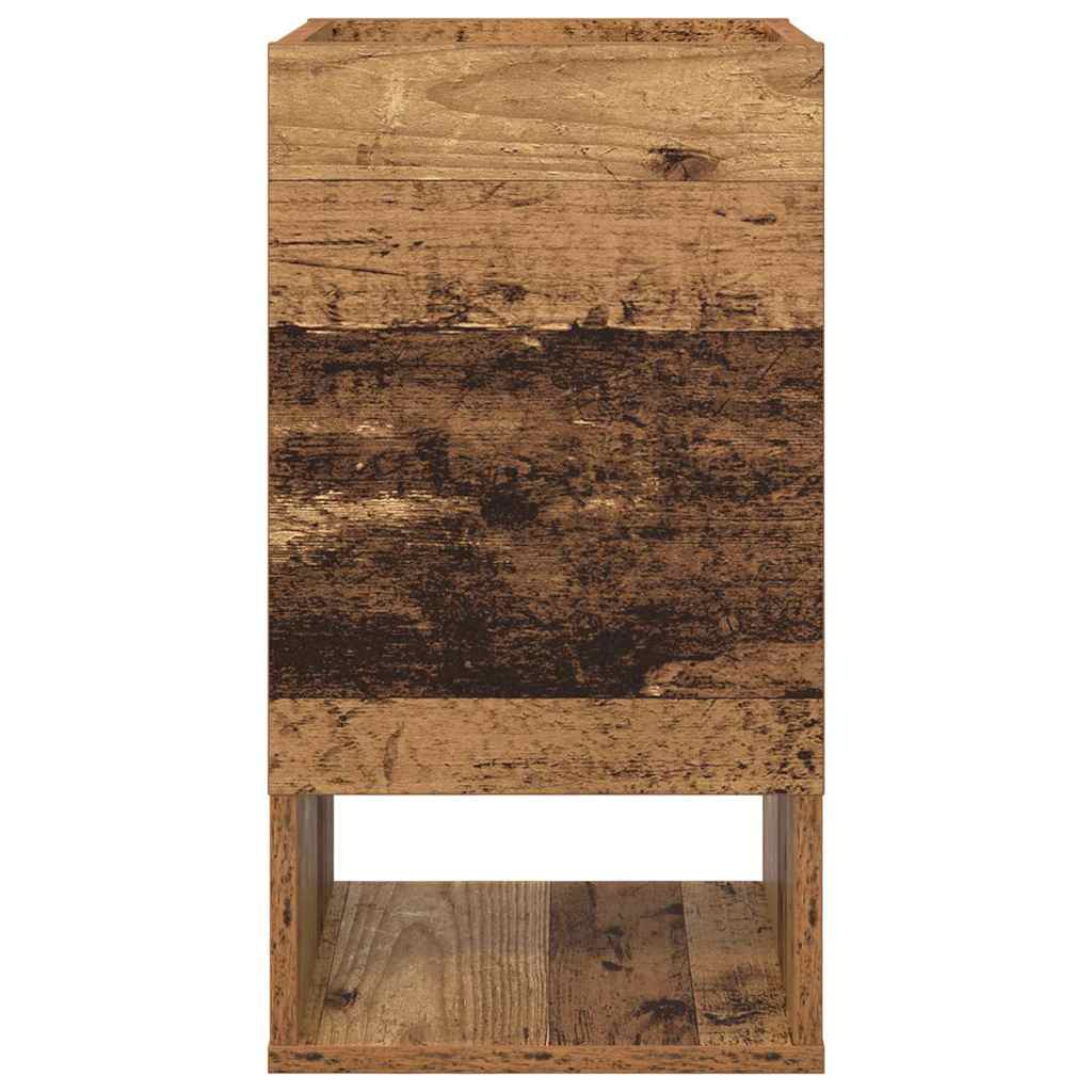 vidaXL End Table 2 pcs Παλιό ξύλο 30 x 30 x 56 εκ. Επεξεργασμένο ξύλο