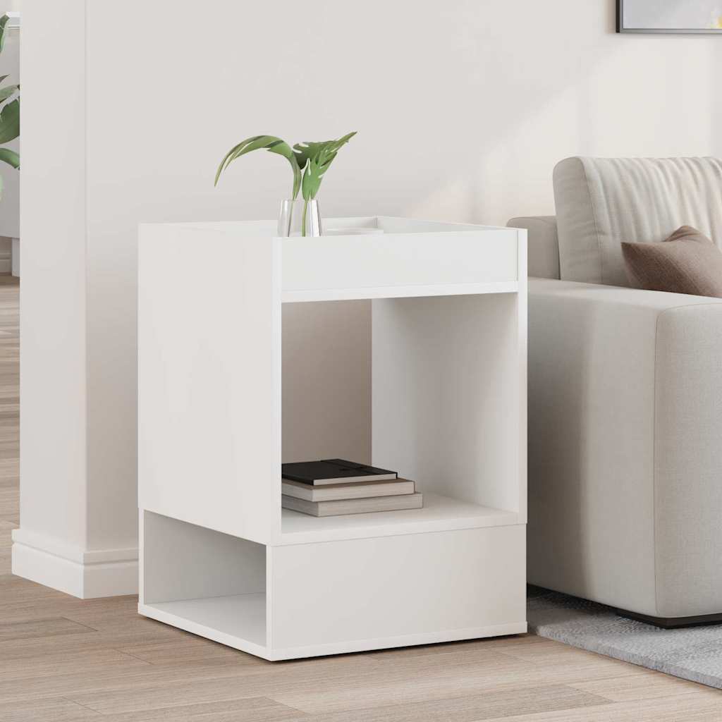 vidaXL End Table Λευκό 40 x 40 x 56 εκ. Επεξεργασμένο ξύλο