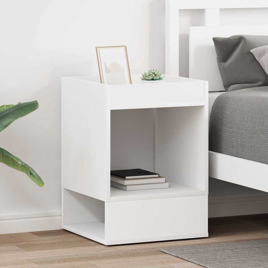 vidaXL End Table 2 pcs Λευκό 40 x 40 x 56 εκ. Επεξεργασμένο ξύλο