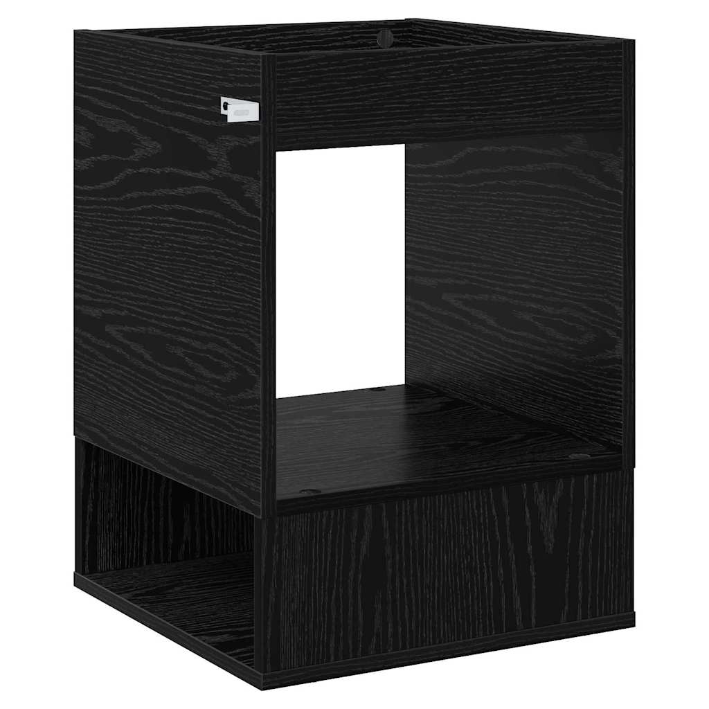 vidaXL End Table Μαύρη Οξυά 40 x 40 x 56 εκ. Επεξεργασμένο ξύλο