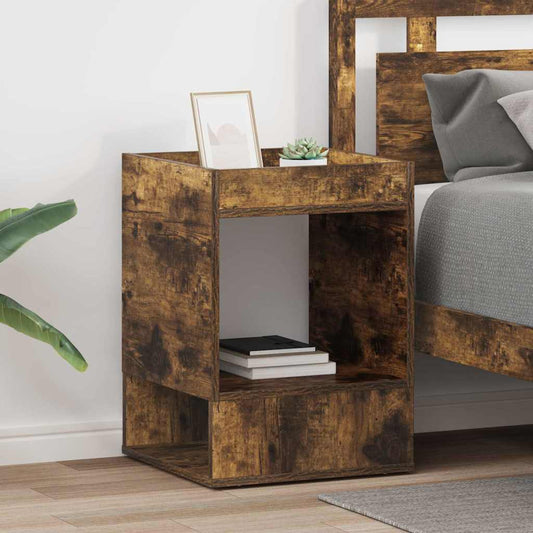vidaXL End Table 2 pcs Καπνιστό Δρύς 40 x 40 x 56 εκ.