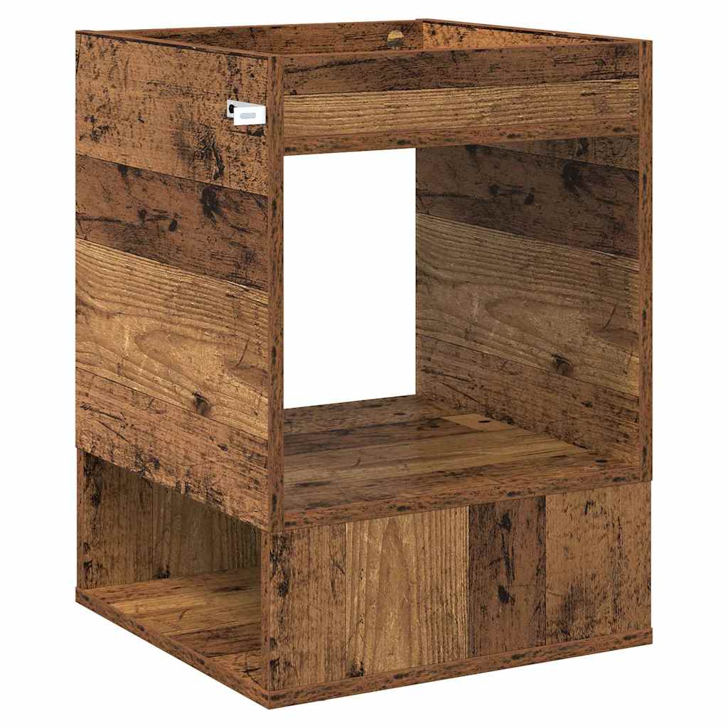 vidaXL End Table 2 pcs Παλιό ξύλο 40 x 40 x 56 εκ. Επεξεργασμένο ξύλο
