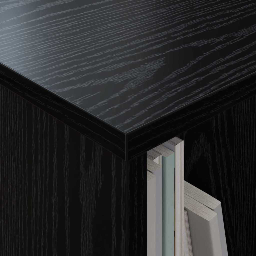 vidaXL Ράφι Περιοδικών Μαύρη Οξυά 102 x 30 x 45 εκ.