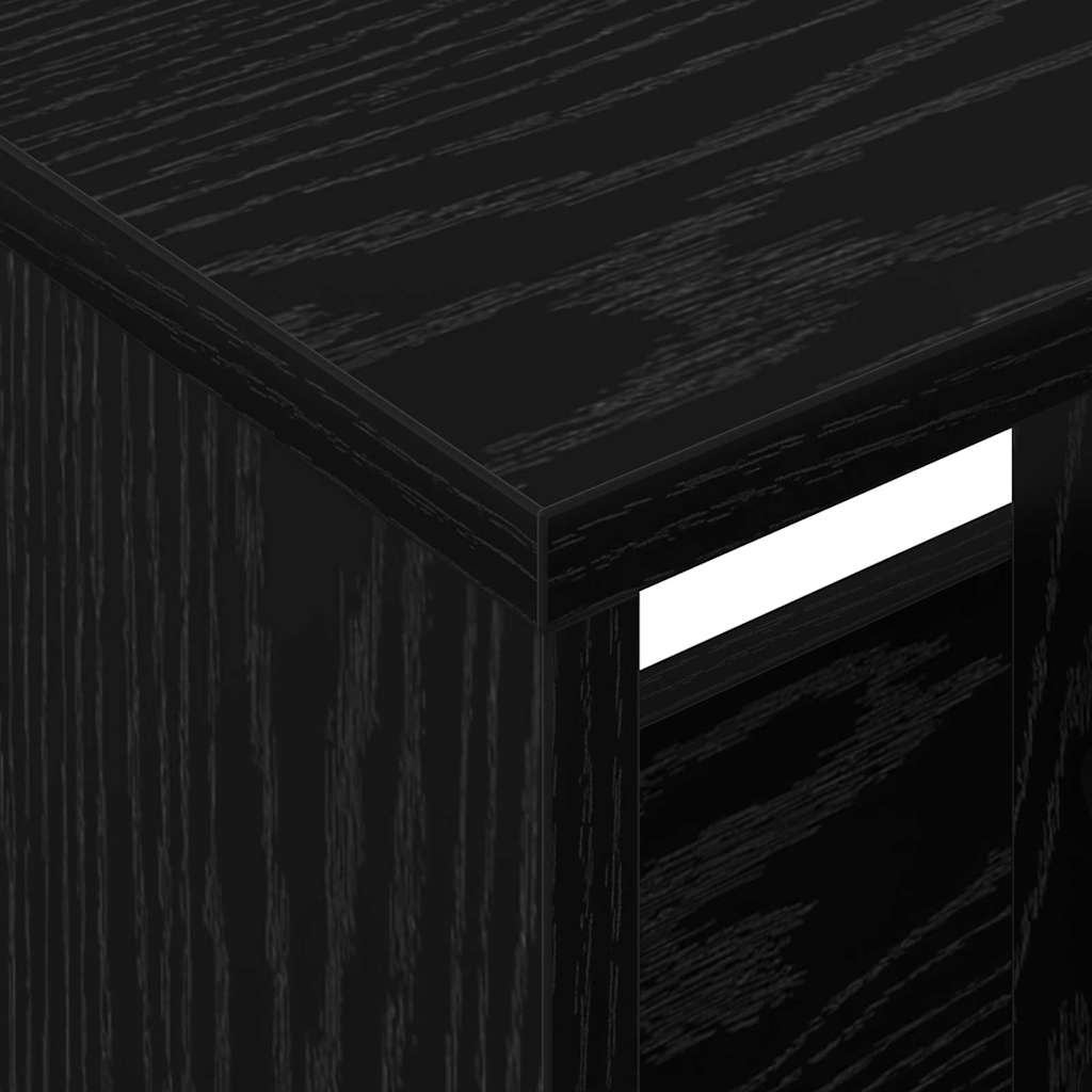 vidaXL Ράφι Περιοδικών Μαύρη Οξυά 35 x 30 x 45 εκ.