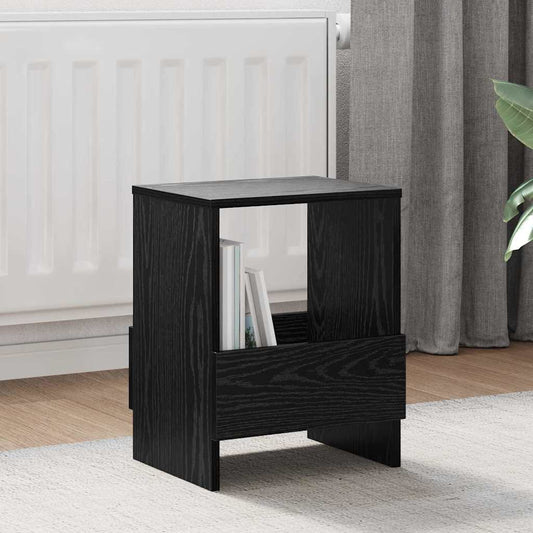 vidaXL Ράφι Περιοδικών Μαύρη Οξυά 35 x 30 x 45 εκ.