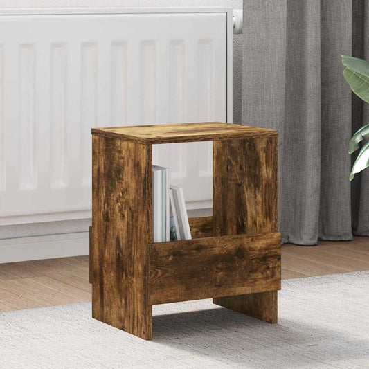 vidaXL Ράφι Περιοδικών Καπνιστό Δρύς 35 x 30 x 45 εκ.