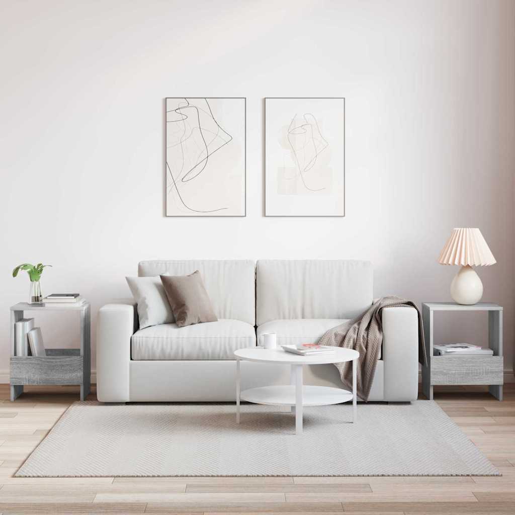 vidaXL Ράφι Περιοδικών 2 pcs Γκρίζο Σονομα 35 x 30 x 45 εκ.