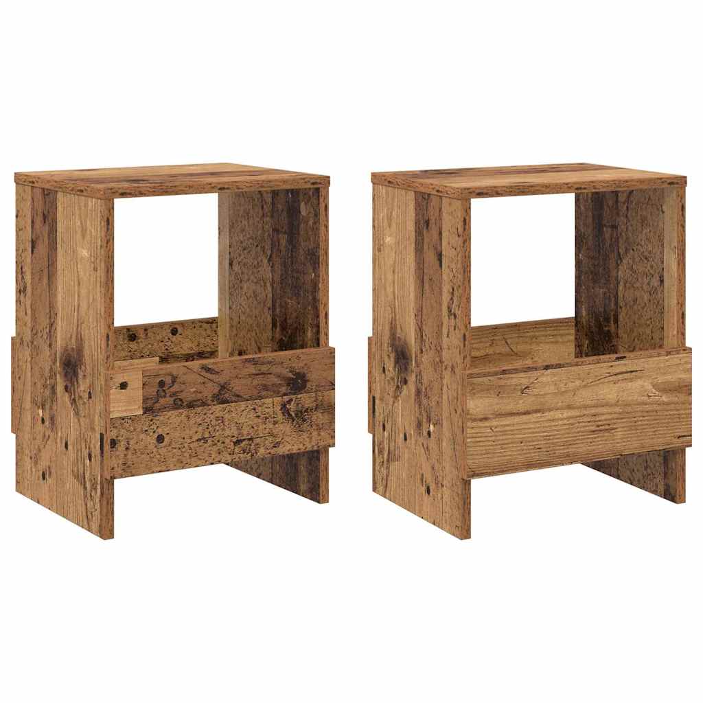 vidaXL Ράφι Περιοδικών 2 pcs Παλιό ξύλο 35 x 30 x 45 εκ.