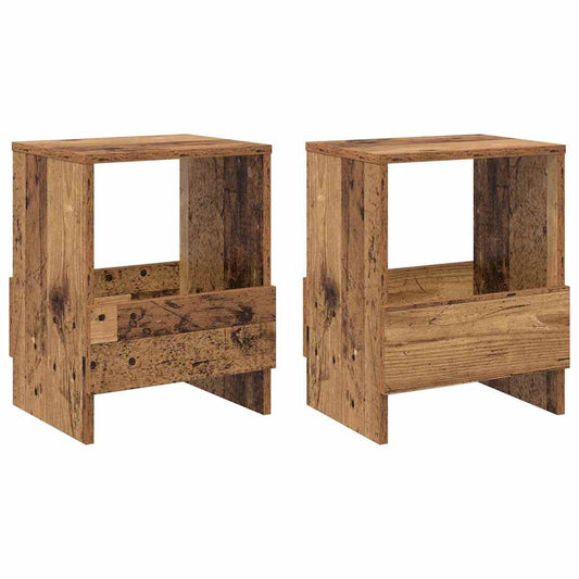 vidaXL Ράφι Περιοδικών 2 pcs Παλιό ξύλο 35 x 30 x 45 εκ.