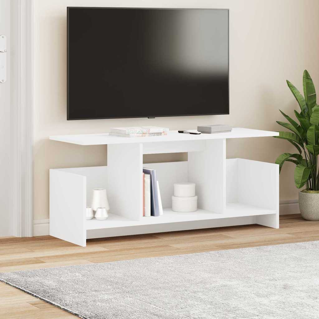 vidaXL Βάση TV Λευκό 102 x 35 x 45 εκ. Επεξεργασμένο ξύλο