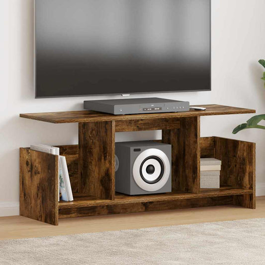 vidaXL Βάση TV 102 x 35 x 45 εκ. Καπνιστό Δρύς Επεξεργασμένο Ξύλο