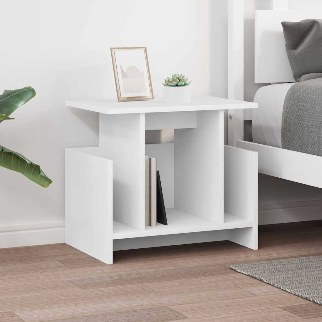 vidaXL Βάση TV Λευκό 50 x 35 x 45 cm Επεξεργασμένο ξύλο