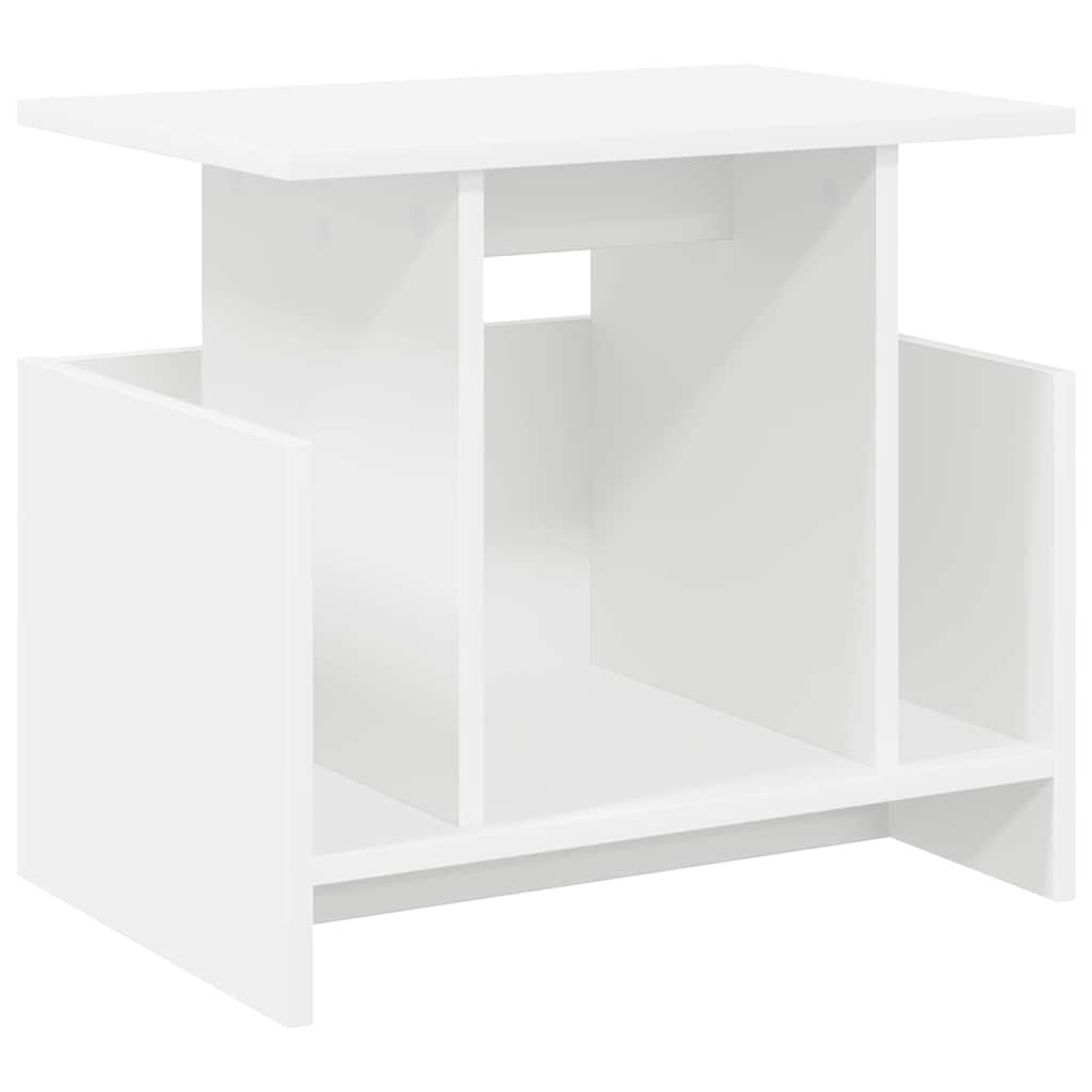 vidaXL Βάση TV Λευκό 50 x 35 x 45 cm Επεξεργασμένο ξύλο