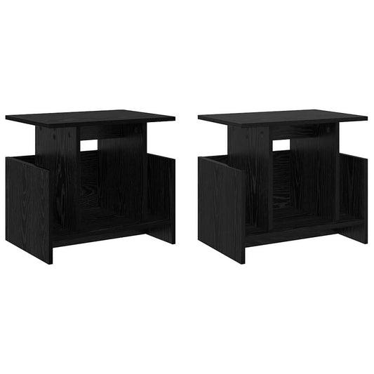 vidaXL Βάση TV 2 pcs Μαύρη Οξυά 50 x 35 x 45 cm Επεξεργασμένο ξύλο