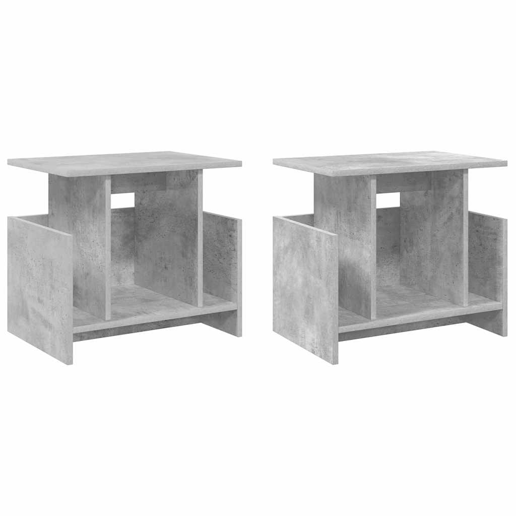 vidaXL Βάση TV 2 pcs Σκυρόδεμα Γκρι 50 x 35 x 45 cm Επεξεργασμένο ξύλο