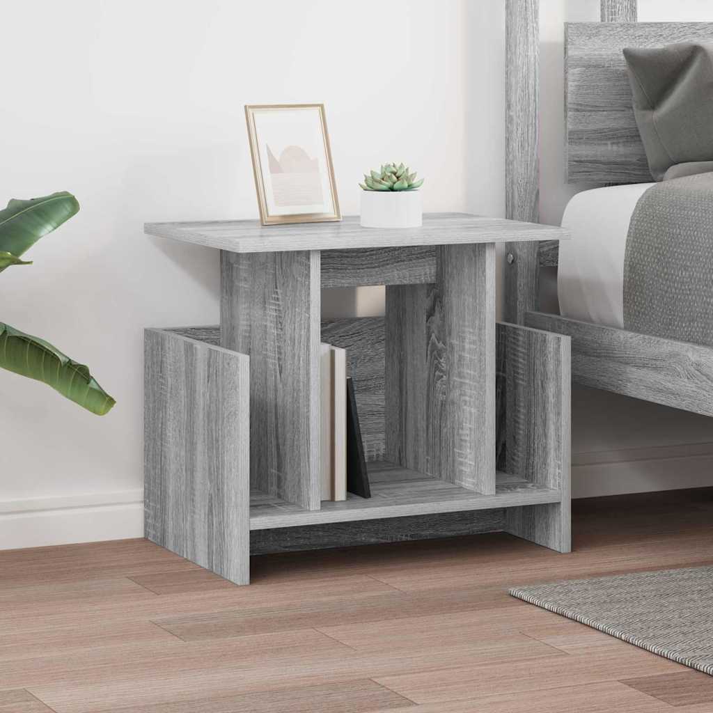 vidaXL Βάση TV 50 x 35 x 45 cm Γκρίζο Σονομα Επεξεργασμένο Ξύλο