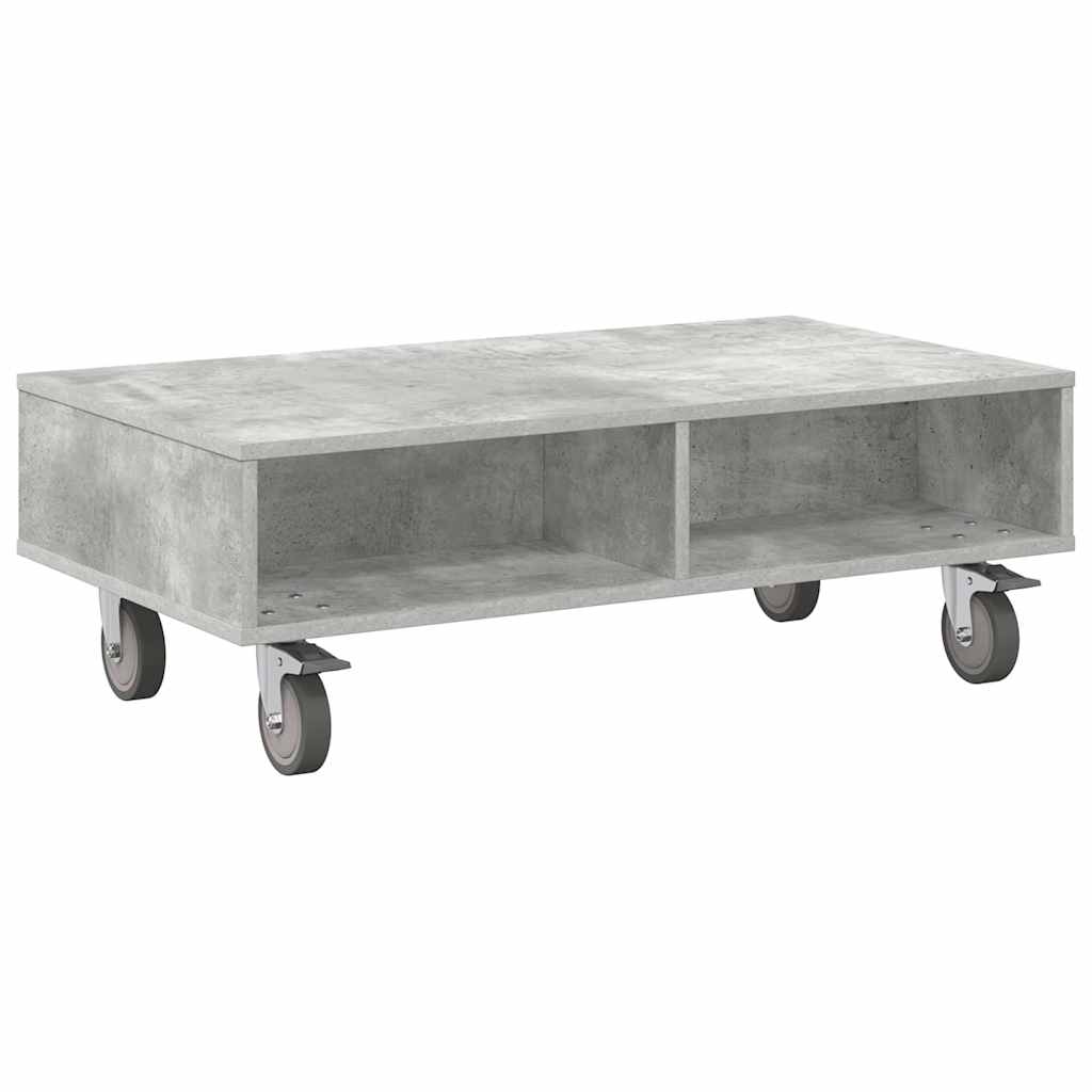 vidaXL Κομοδίνο με τροχούς Σκυρόδεμα Γκρι 90 x 50 x 30 cm