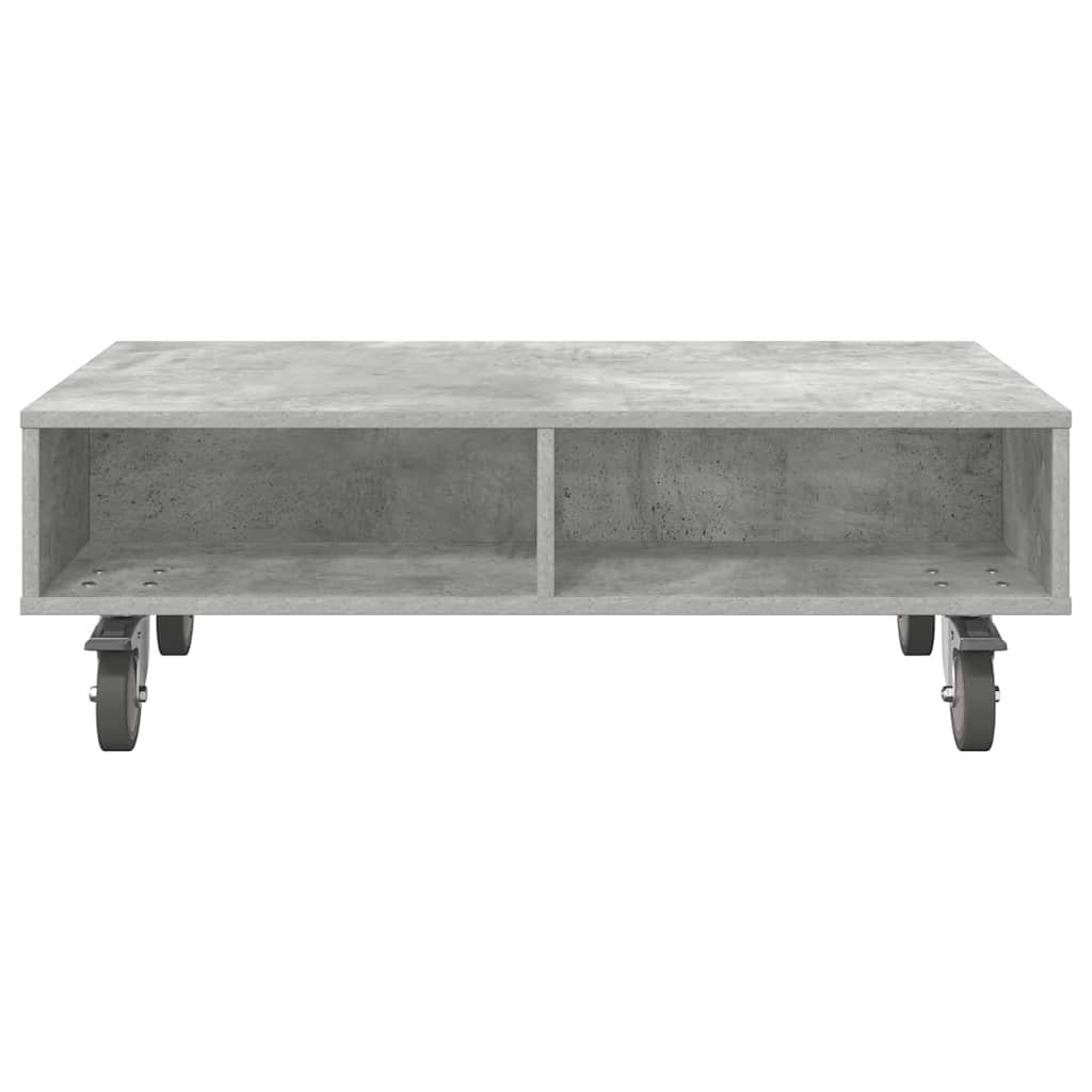 vidaXL Κομοδίνο με τροχούς Σκυρόδεμα Γκρι 90 x 50 x 30 cm