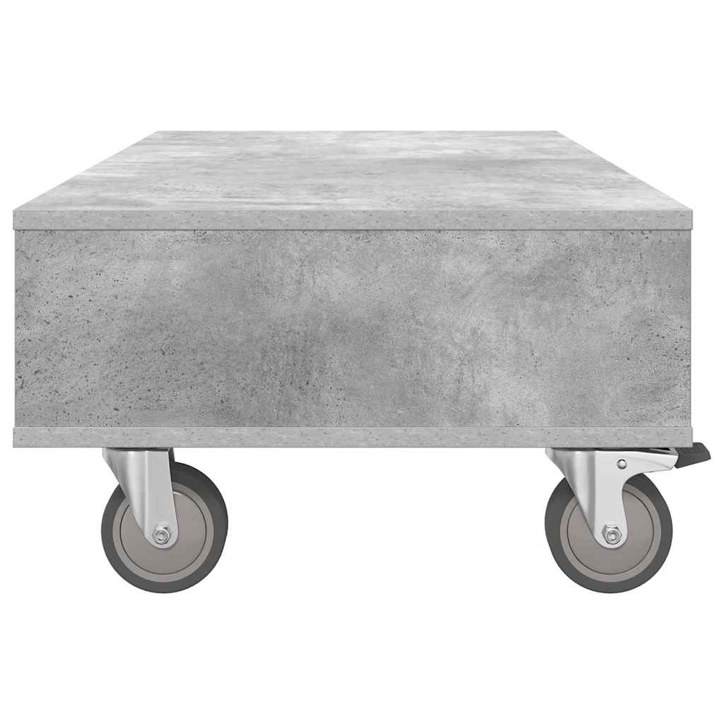 vidaXL Κομοδίνο με τροχούς Σκυρόδεμα Γκρι 90 x 50 x 30 cm