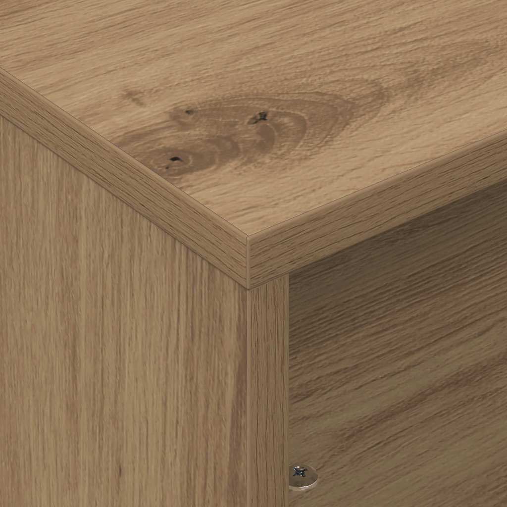 vidaXL Κομοδίνο με τροχούς Artisan Oak 50,5 x 50 x 30 εκ