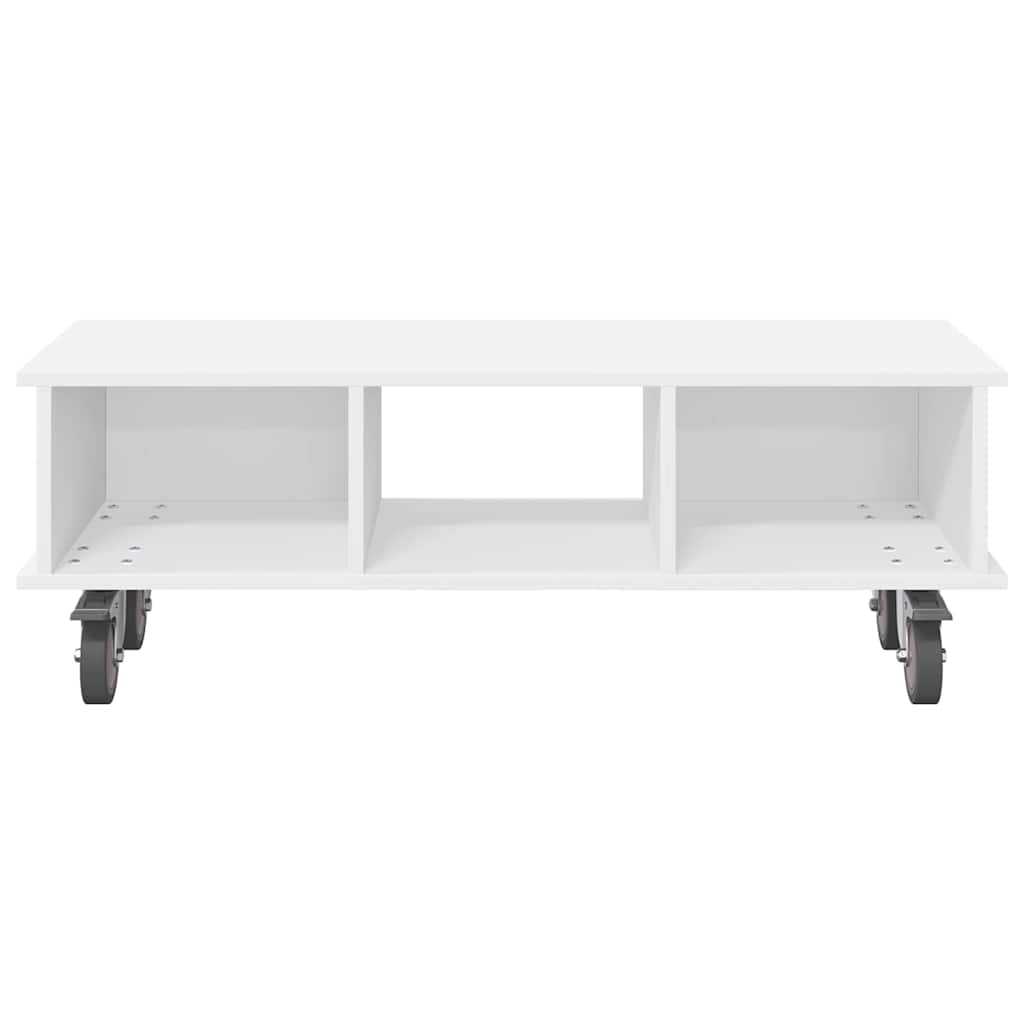 vidaXL Βάση TV 100 x 35 x 35 εκ Λευκό Επεξεργασμένο Ξύλο