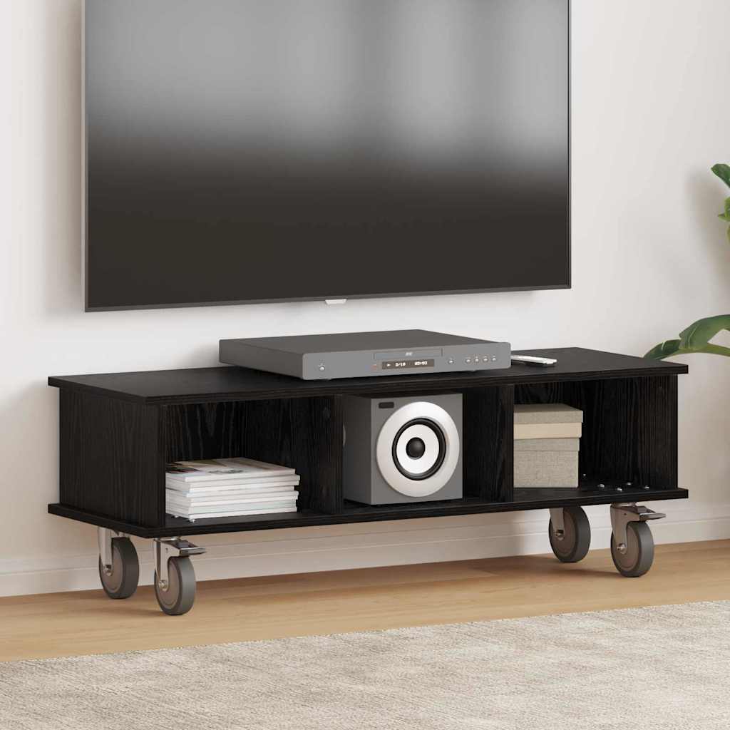 vidaXL Βάση TV 100 x 35 x 35 εκ Μαύρη Οξυά Επεξεργασμένο Ξύλο