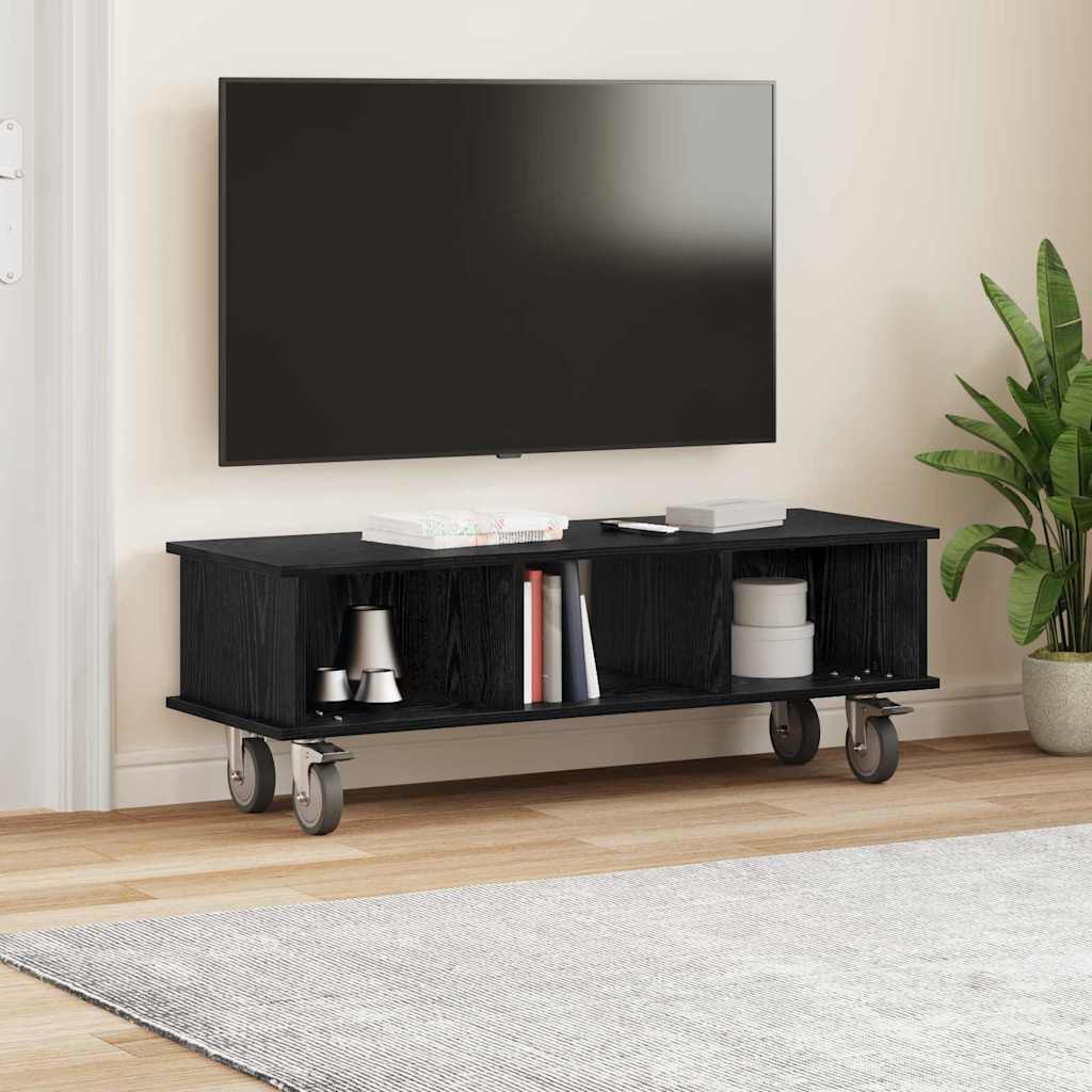 vidaXL Βάση TV 100 x 35 x 35 εκ Μαύρη Οξυά Επεξεργασμένο Ξύλο