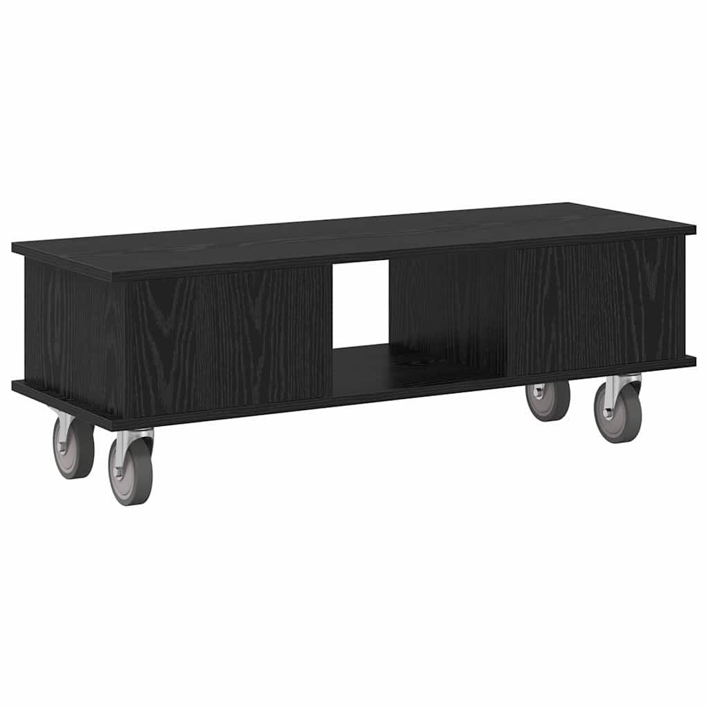 vidaXL Βάση TV 100 x 35 x 35 εκ Μαύρη Οξυά Επεξεργασμένο Ξύλο