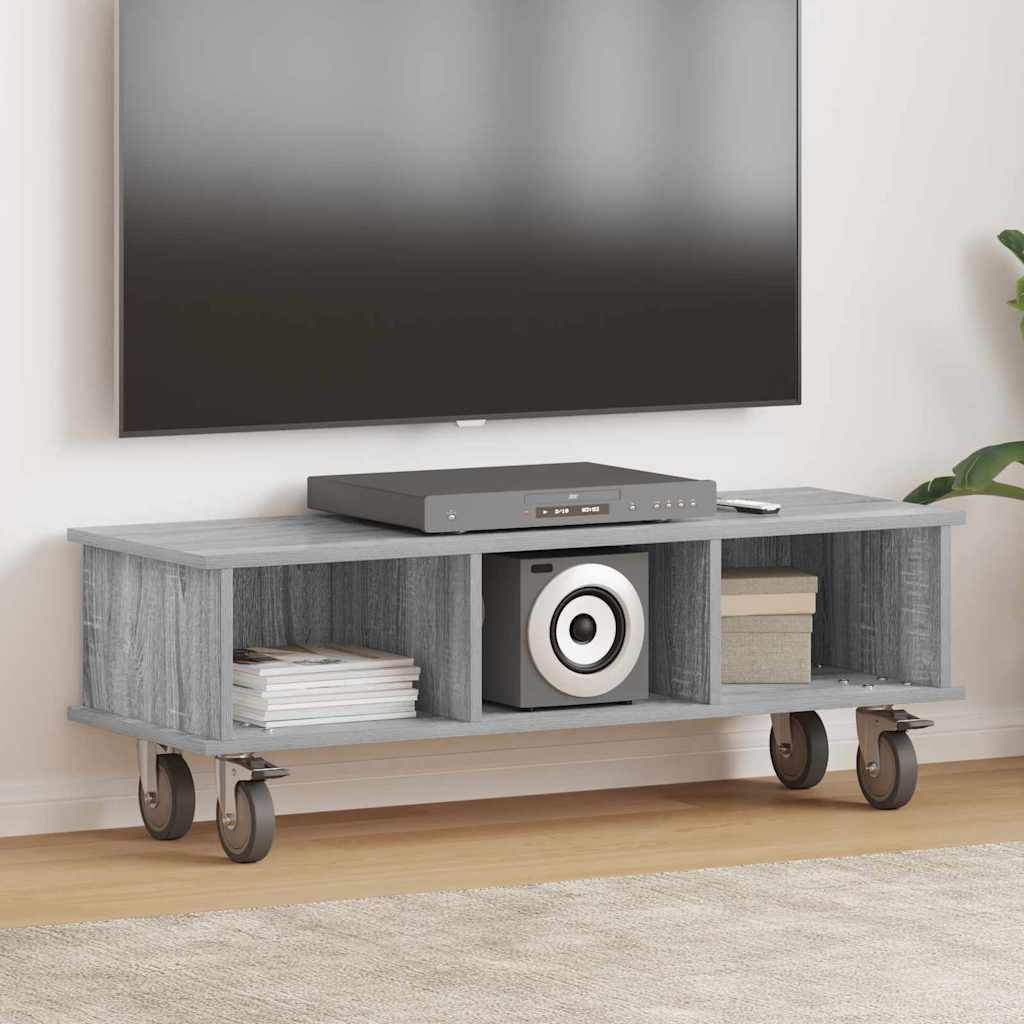 vidaXL Βάση TV 100 x 35 x 35 εκ Γκρίζο Σονομα Επεξεργασμένο Ξύλο