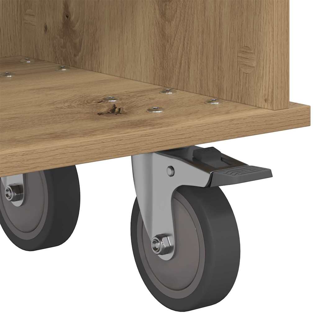 vidaXL Βάση TV 100 x 35 x 35 εκ Artisan Oak Επεξεργασμένο Ξύλο