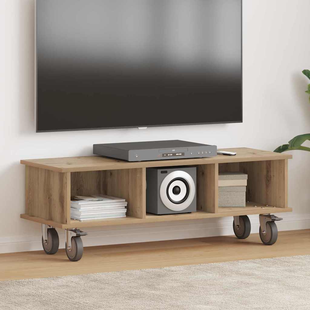 vidaXL Βάση TV 100 x 35 x 35 εκ Artisan Oak Επεξεργασμένο Ξύλο