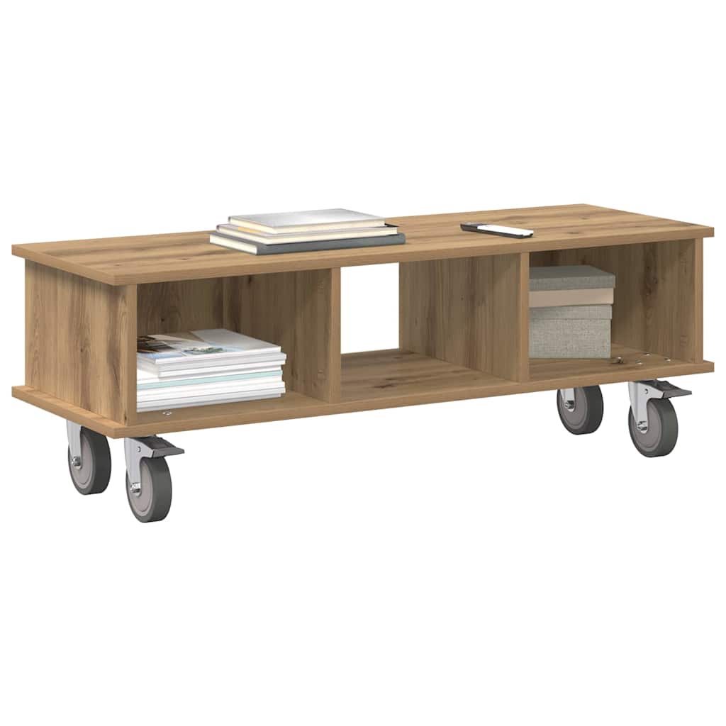vidaXL Βάση TV 100 x 35 x 35 εκ Artisan Oak Επεξεργασμένο Ξύλο