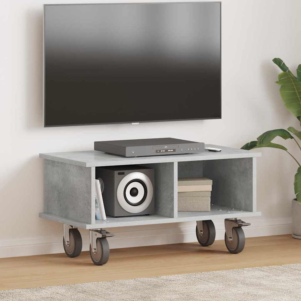 vidaXL Βάση TV 68,5 x 35 x 35 εκ Σκυρόδεμα Γκρι Επεξεργασμένο Ξύλο