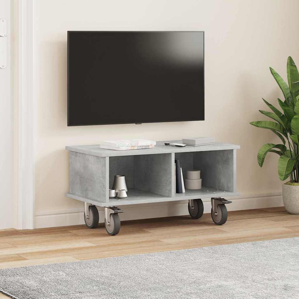 vidaXL Βάση TV 68,5 x 35 x 35 εκ Σκυρόδεμα Γκρι Επεξεργασμένο Ξύλο
