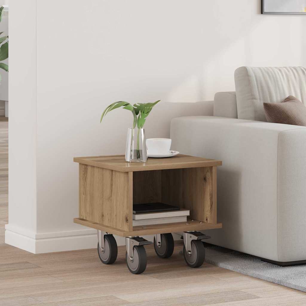 vidaXL Βάση TV 37 x 35 x 35 εκ Artisan Oak Επεξεργασμένο Ξύλο