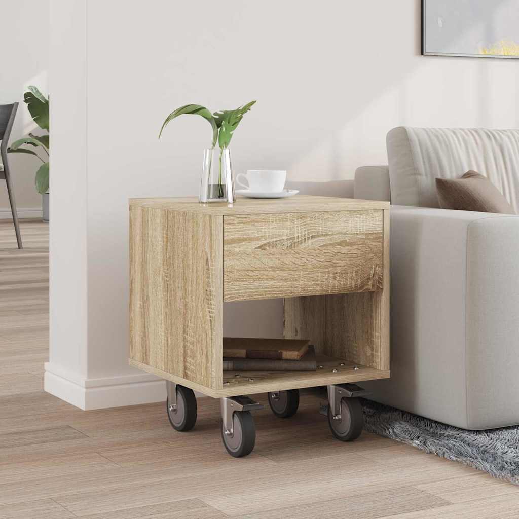 vidaXL Κομοδίνο Δρύς Sonoma 40,5 x 40 x 48 εκ. Επεξεργασμένο Ξύλο