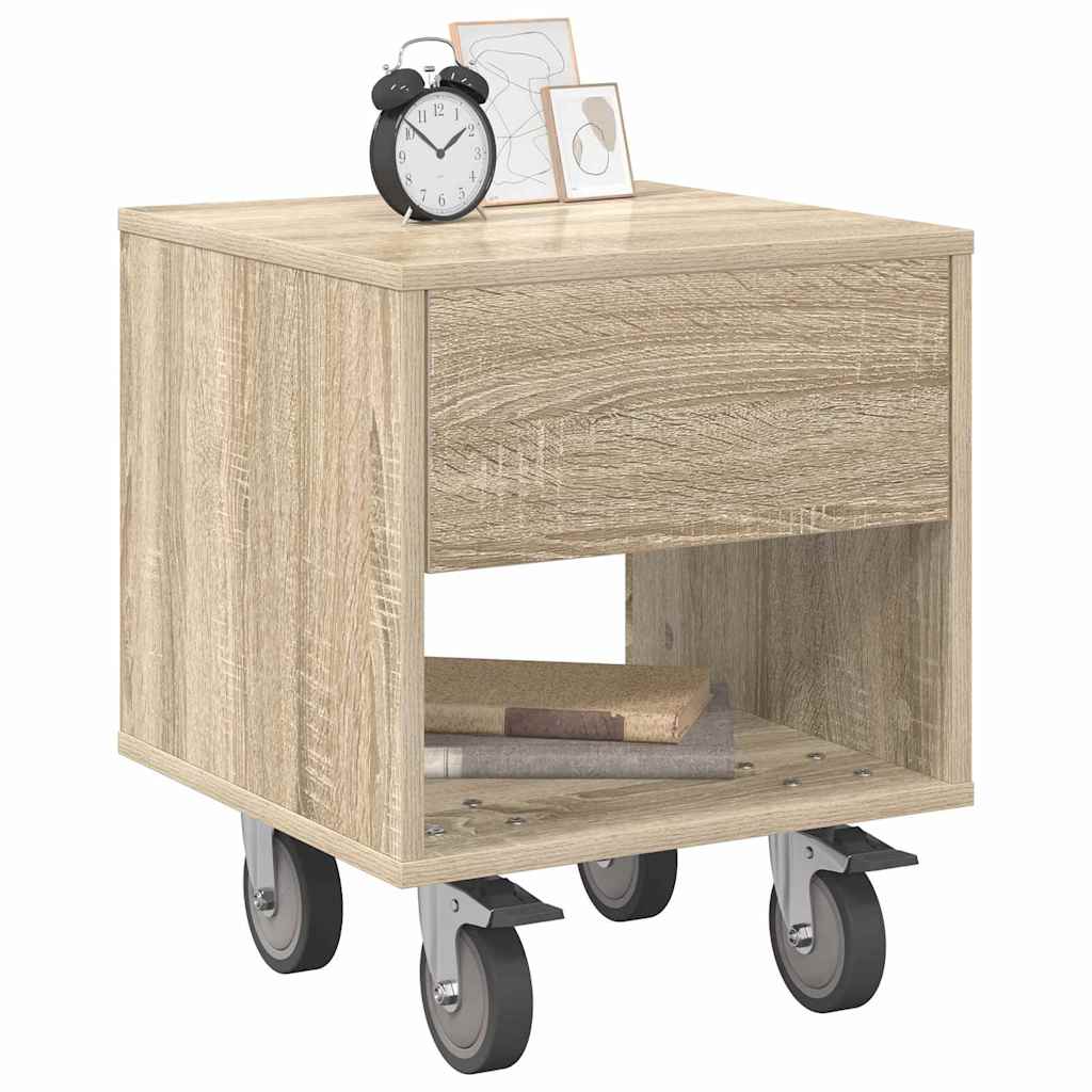 vidaXL Κομοδίνο Δρύς Sonoma 40,5 x 40 x 48 εκ. Επεξεργασμένο Ξύλο