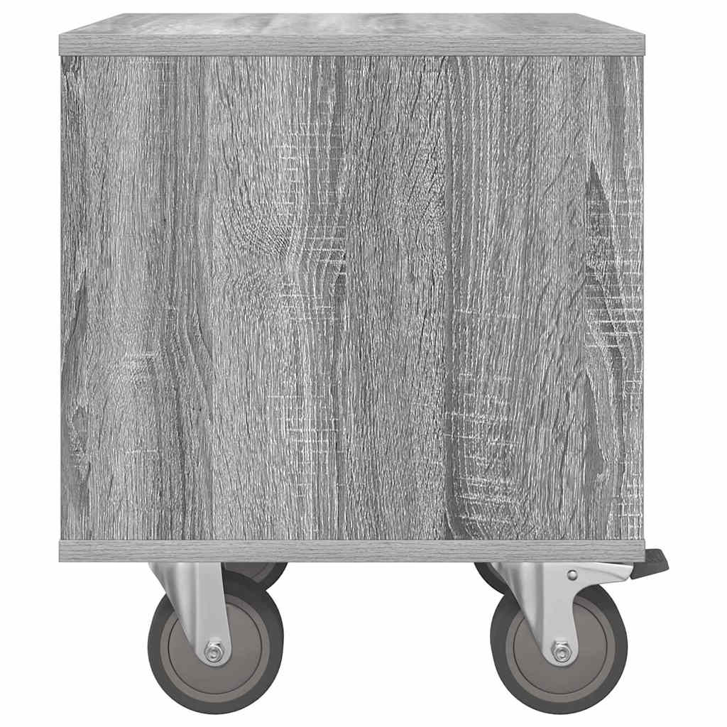 vidaXL Κομοδίνο 2 τμχ. Γκρίζο Σονομα 40,5 x 40 x 48 εκ.