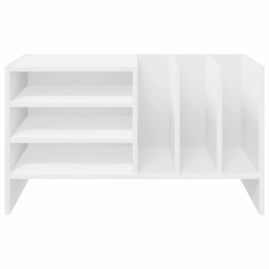 vidaXL Ντουλάπι δίσκων βινυλίου με ράφι Λευκό 78,5 x 35 x 45 εκ