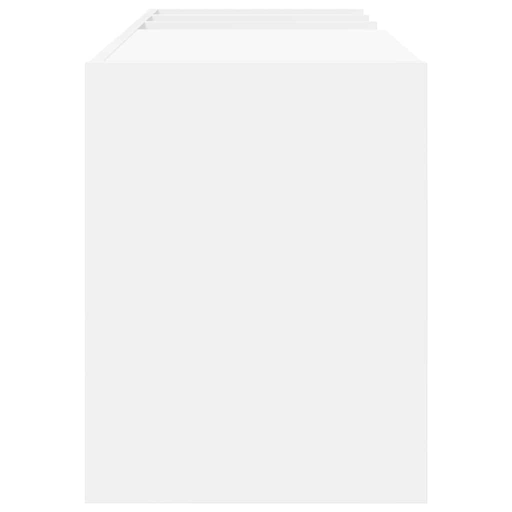 vidaXL Ντουλάπι δίσκων βινυλίου με ράφι Λευκό 78,5 x 35 x 45 εκ
