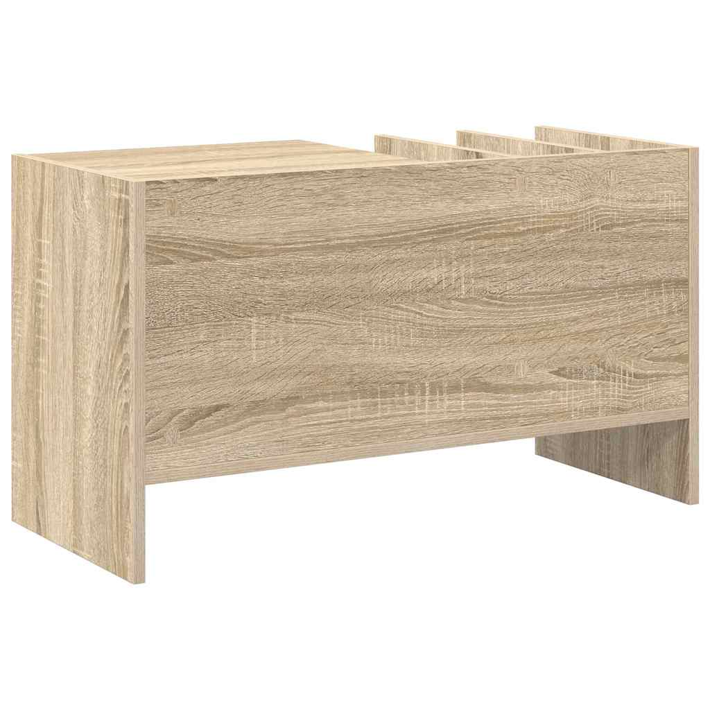 vidaXL Ντουλάπι δίσκων βινυλίου με ράφι Δρύς Sonoma 78,5 x 35 x 45 εκ