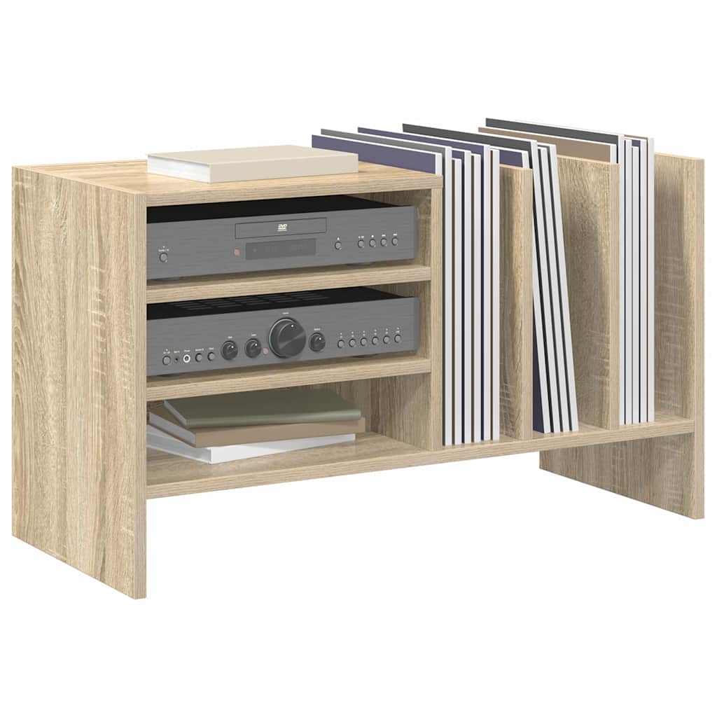 vidaXL Ντουλάπι δίσκων βινυλίου με ράφι Δρύς Sonoma 78,5 x 35 x 45 εκ