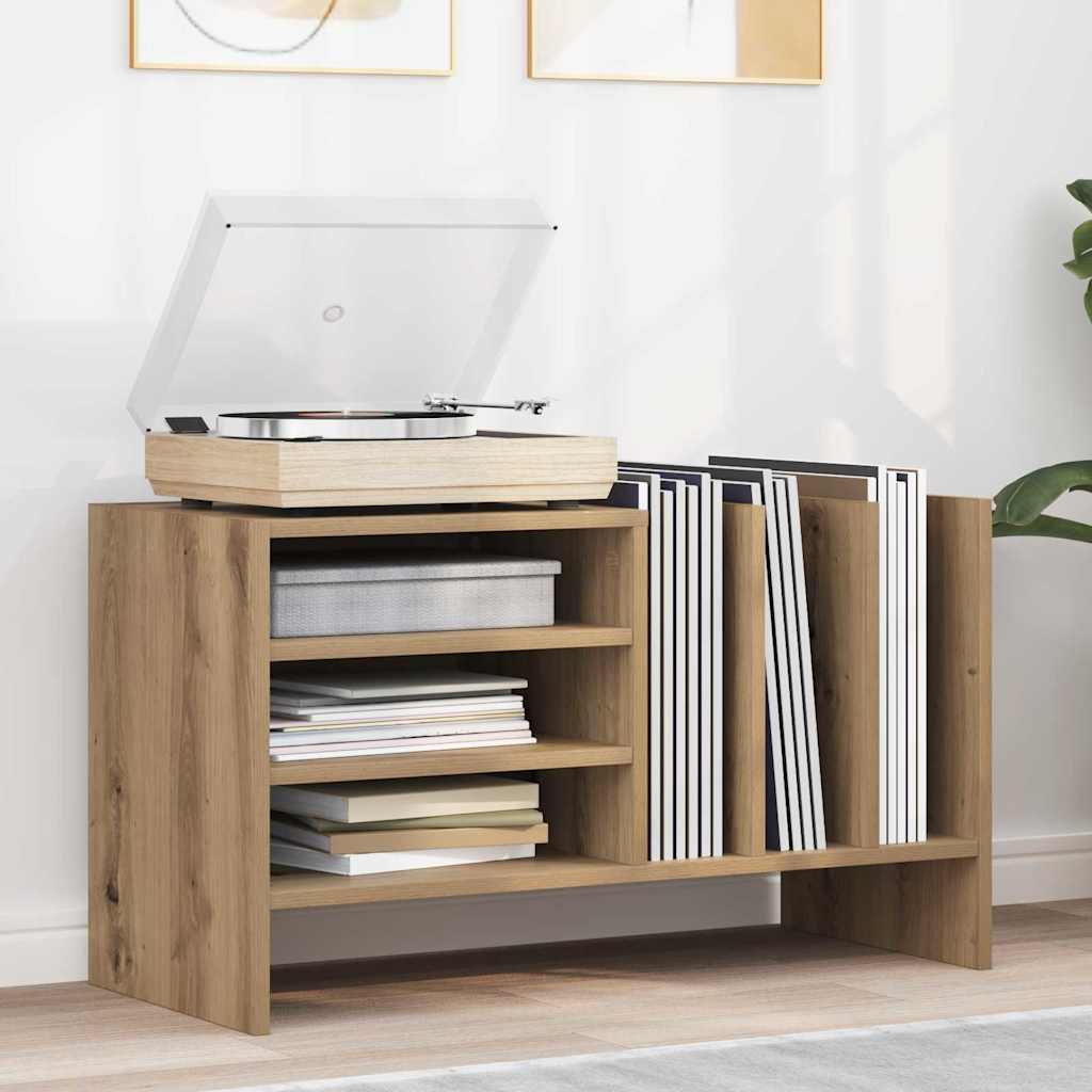 vidaXL Ντουλάπι δίσκων βινυλίου με ράφι Artisan Oak 78,5 x 35 x 45 εκ