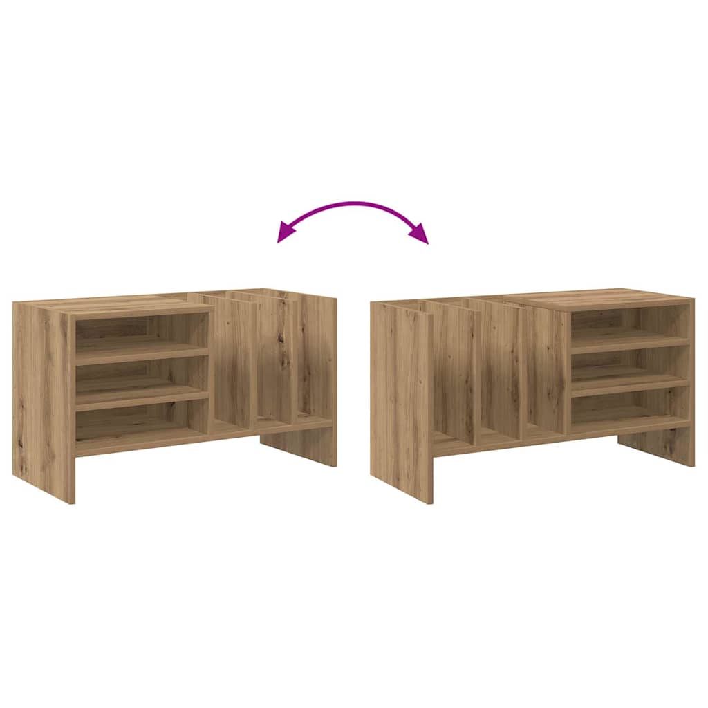 vidaXL Ντουλάπι δίσκων βινυλίου με ράφι Artisan Oak 78,5 x 35 x 45 εκ