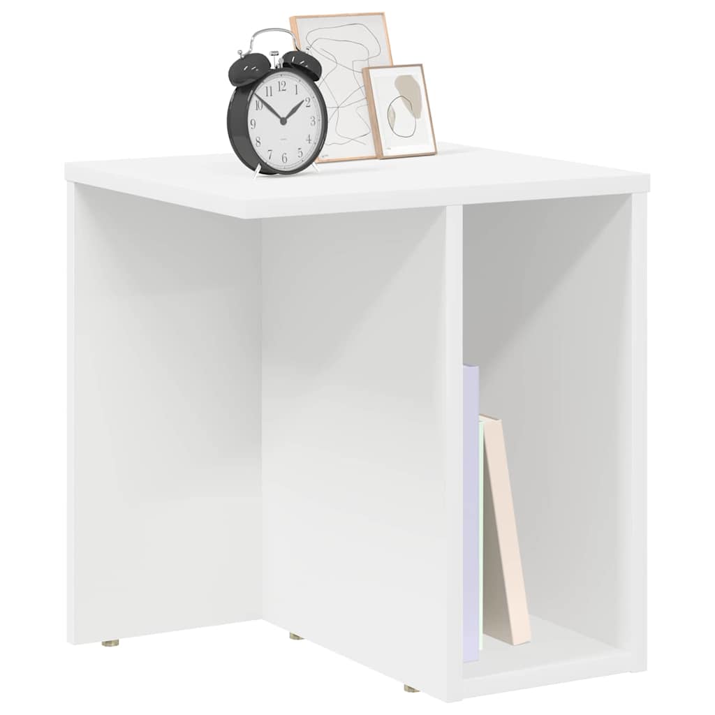 vidaXL End Table Λευκό 37 x 32 x 40 εκ Επεξεργασμένο ξύλο