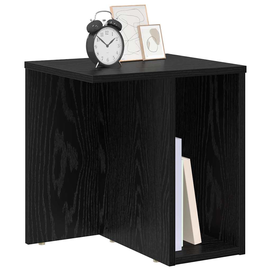 vidaXL End Table 2 pcs Μαύρη Οξυά 37 x 32 x 40 εκ Επεξεργασμένο ξύλο
