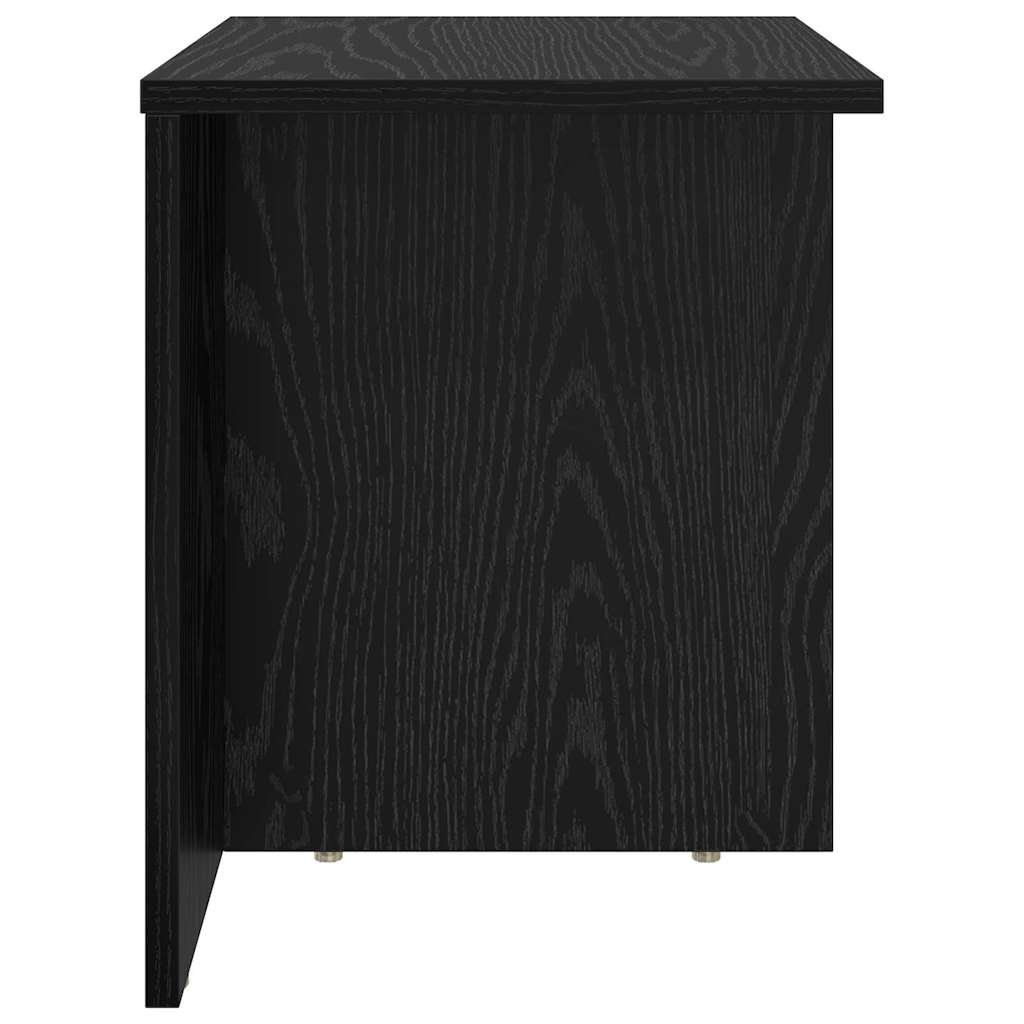 vidaXL End Table 2 pcs Μαύρη Οξυά 37 x 32 x 40 εκ Επεξεργασμένο ξύλο