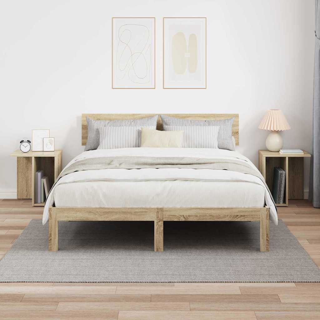 vidaXL End Table 2 pcs Δρύς Sonoma 37 x 32 x 40 εκ Επεξεργασμένο ξύλο