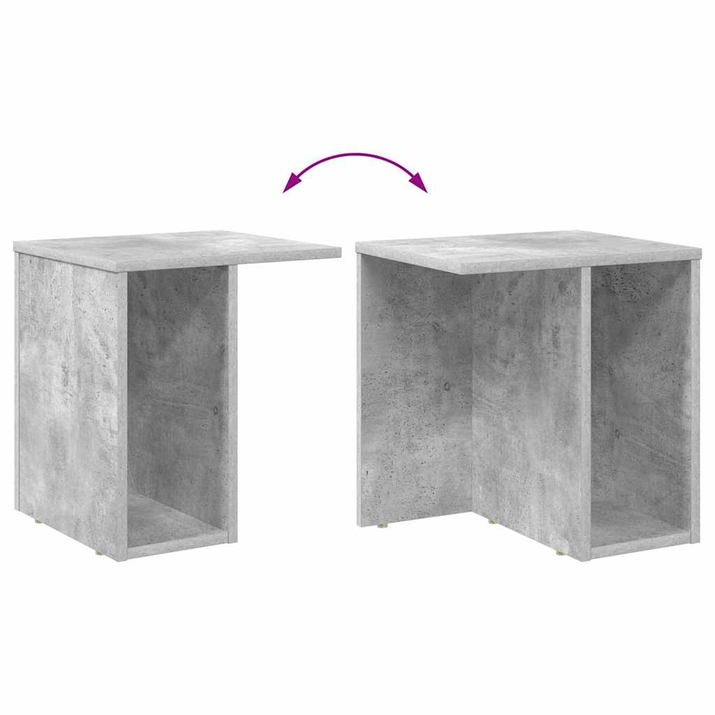 vidaXL End Table Σκυρόδεμα Γκρι 37 x 32 x 40 εκ Επεξεργασμένο ξύλο